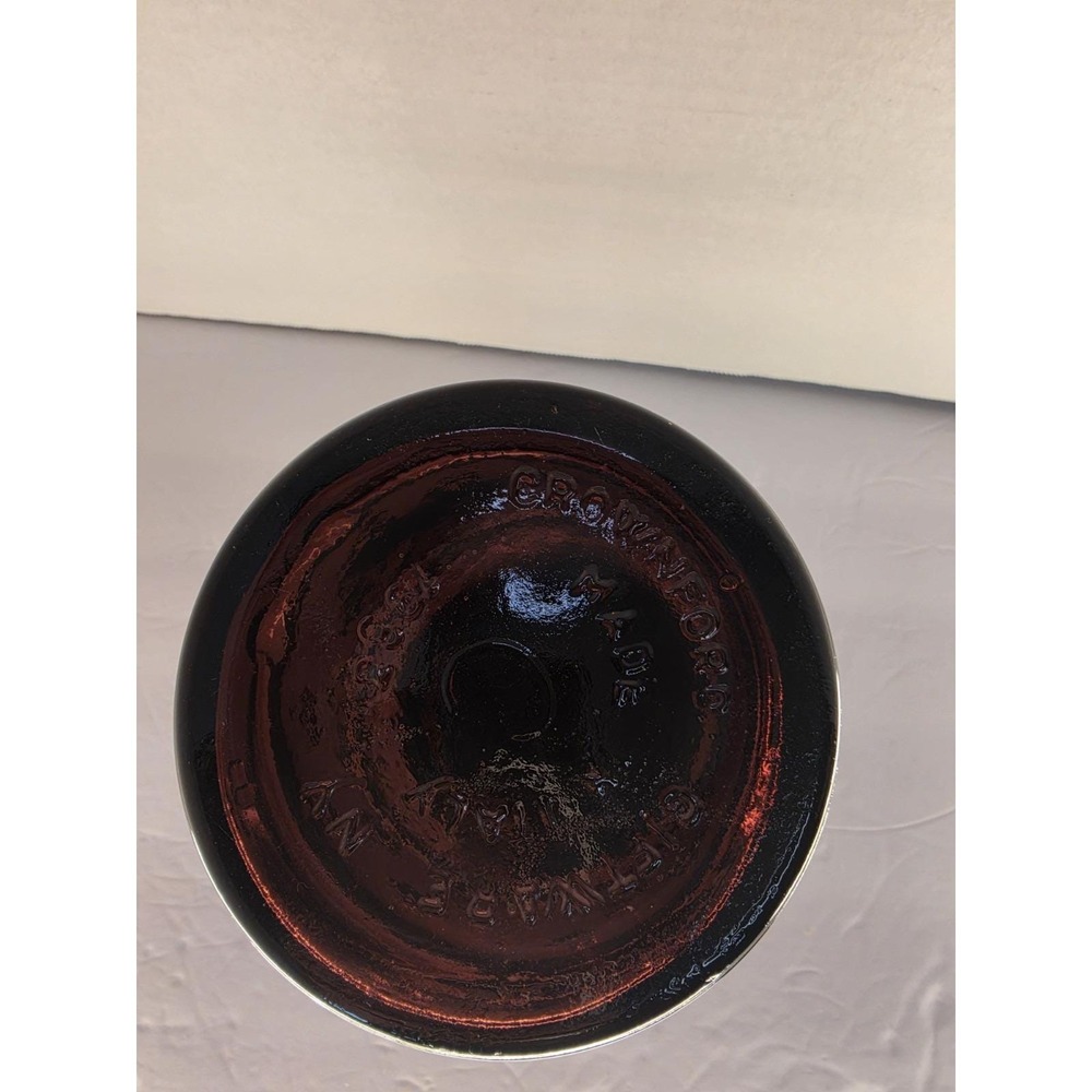 Vintage Amethyst Purple Glass Clamp Lid Canister Oxford Crystal Italy Sweet Shop - Picture 6 of 12